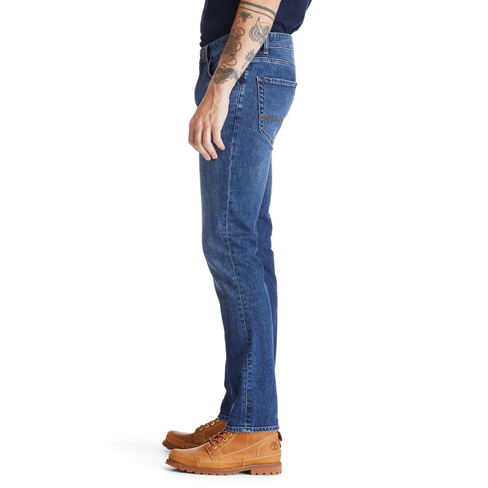 Timberland Παντελονια Ανδρικα Μπλε - Sargent Lake Slim Denim Jeans - Greece 4627580-WG